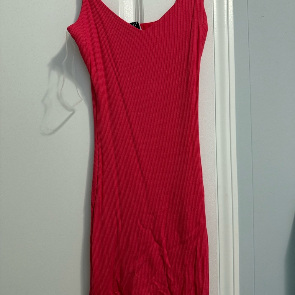 Vibrant Hot Pink Sleeveless Dress
